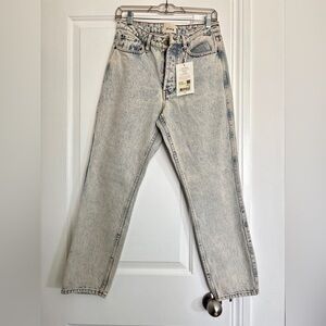 NWT Sézane Brut Sexy 100% Cotton Jeans in Edge Blue Color Size 29